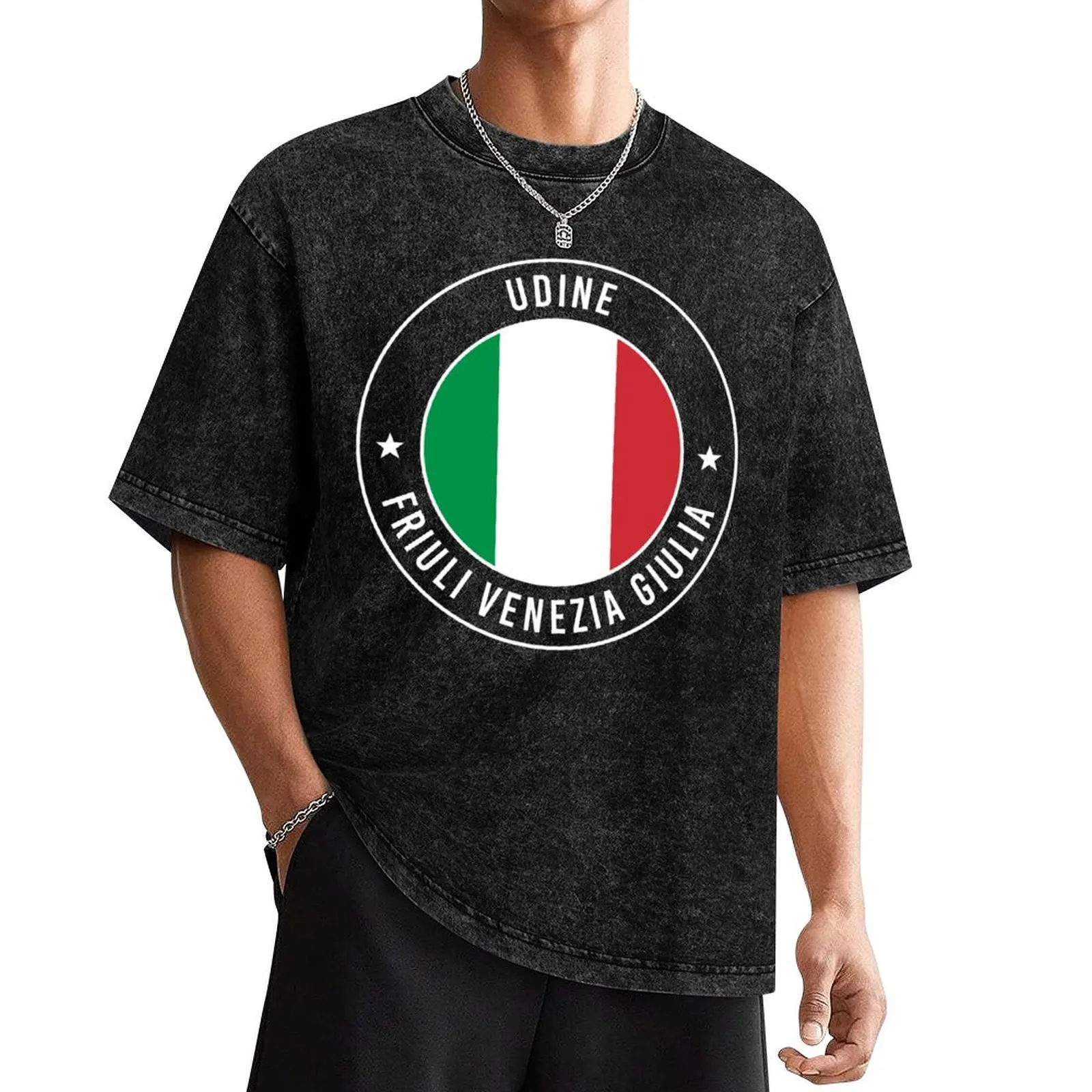 Udine Friuli Venezia Giulia Italia Flag T-Shirt shirts graphic tees custom t shirt men clothings