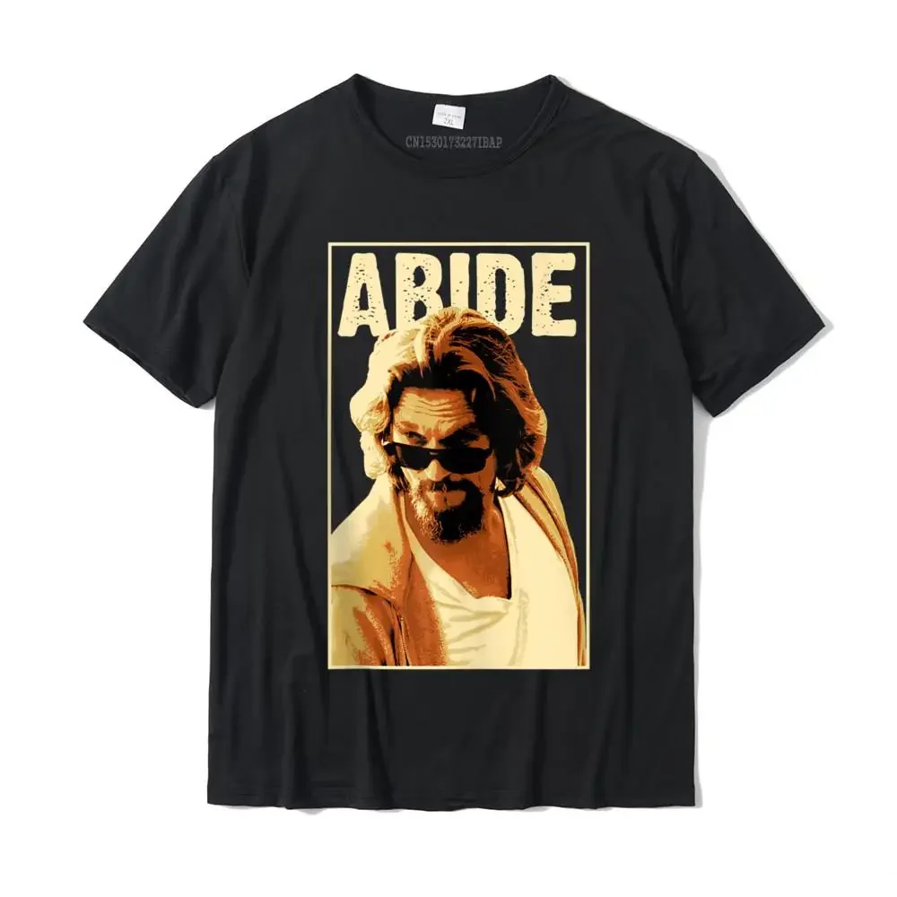 The Big Lebowski Abides The Dude Portrait Panel Harajuku Tshirts Tops & Tees New Design Cotton Summer Printed Mens