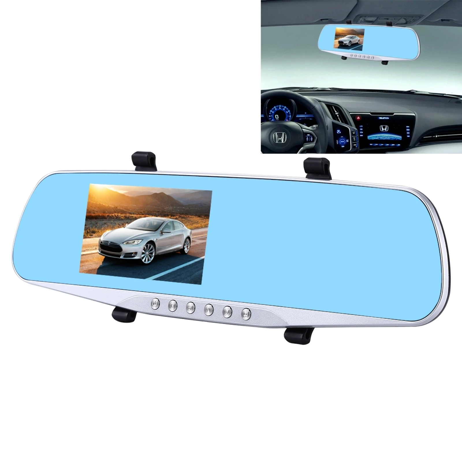 G832 HD 1080P 4.3 inch Screen Display Rearview Mirror Vehicle DVR, Novatek 96223 Programs, 170 Degree A+ Wide Angle Viewing,