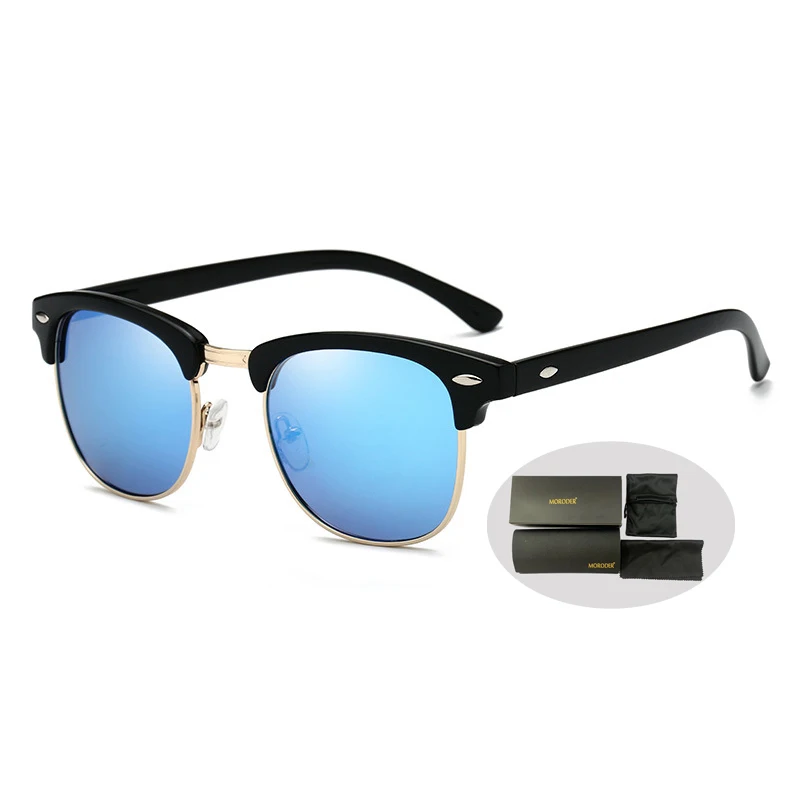 Polarized Sunglasses for Men and Women Semi-Rimless Frame Driving Sun glasses UV Blocking