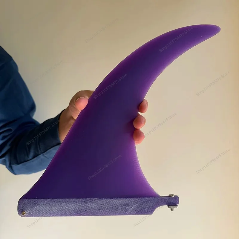 For 9.5 Inch Purple/transparent/pink/red/blue/white/green Smoke Gray Surfboard Tail Rudder, Excluding Wooden Base