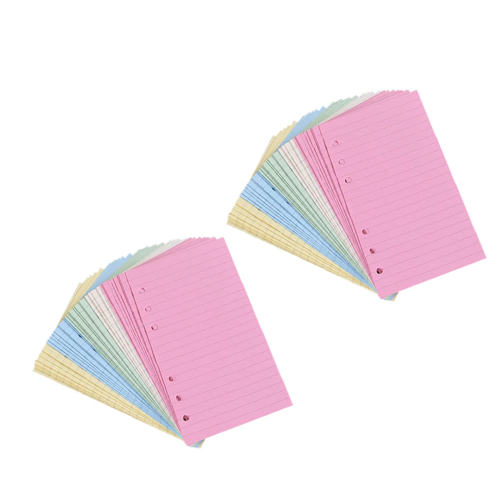 2 Pcs Loose Leaf Paper Six-hole Notepad Replacement Refill Filler for Students Binder