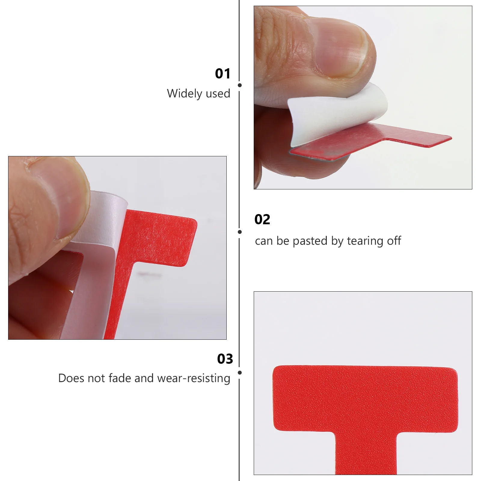 

100Pcs Positioning Warning Stickers Self-Adhesive Floor Decals Removable Marking Stickers for Social Distancing Queues Entrances