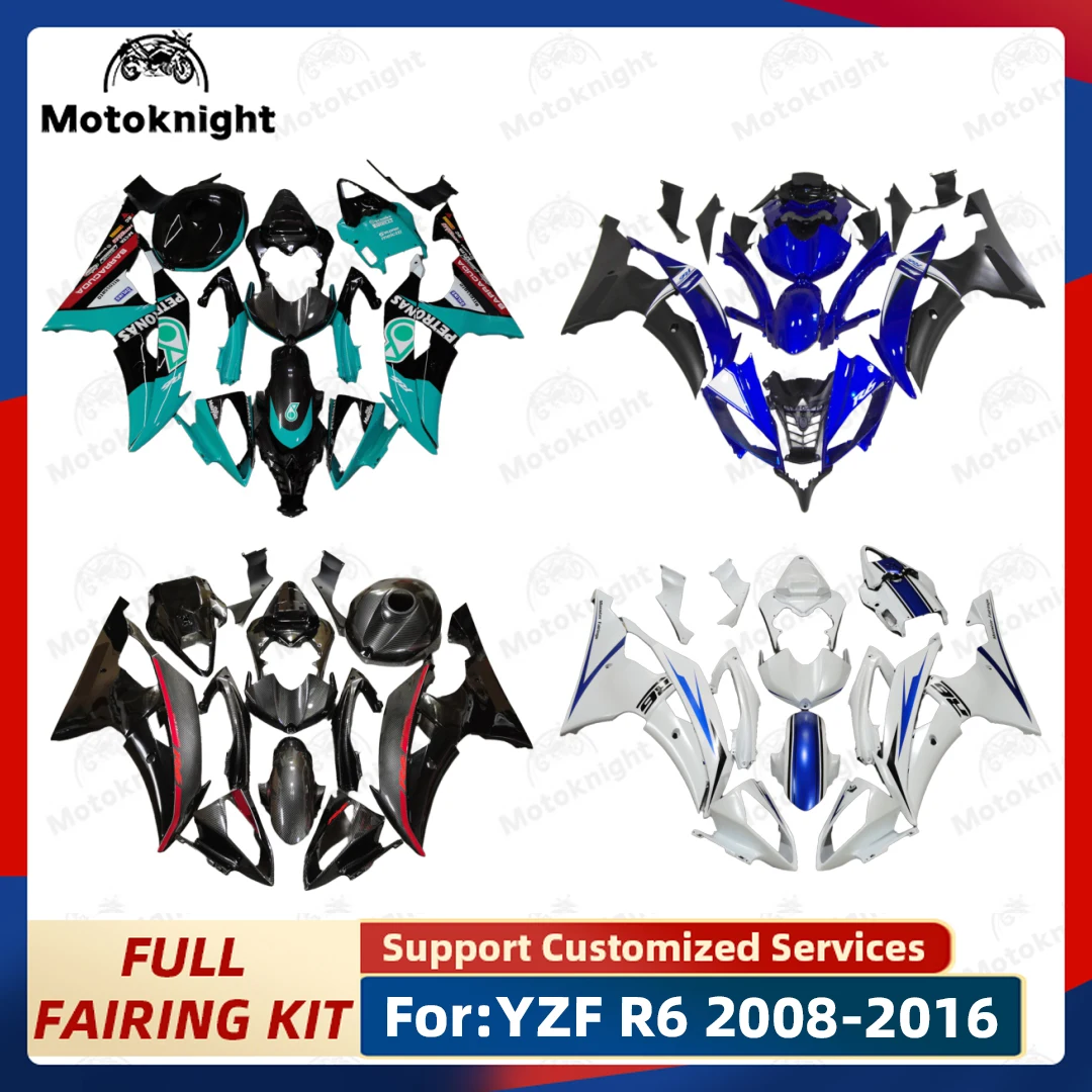 Motorcycle Fairing Kit Fit For Yamaha YZF-R6 2008-2016 YZF 6R 2012 2013 2014 Full Set Fairings Painted Bodywork New ABS Plastic