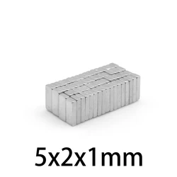 50/100/200/500/1000/2000PCS 5X2x1 Small Block Neodymium Magnets Sheet 5*2*1 Permanent Strong Powerful Magnetic Magnet 5x2x1mm