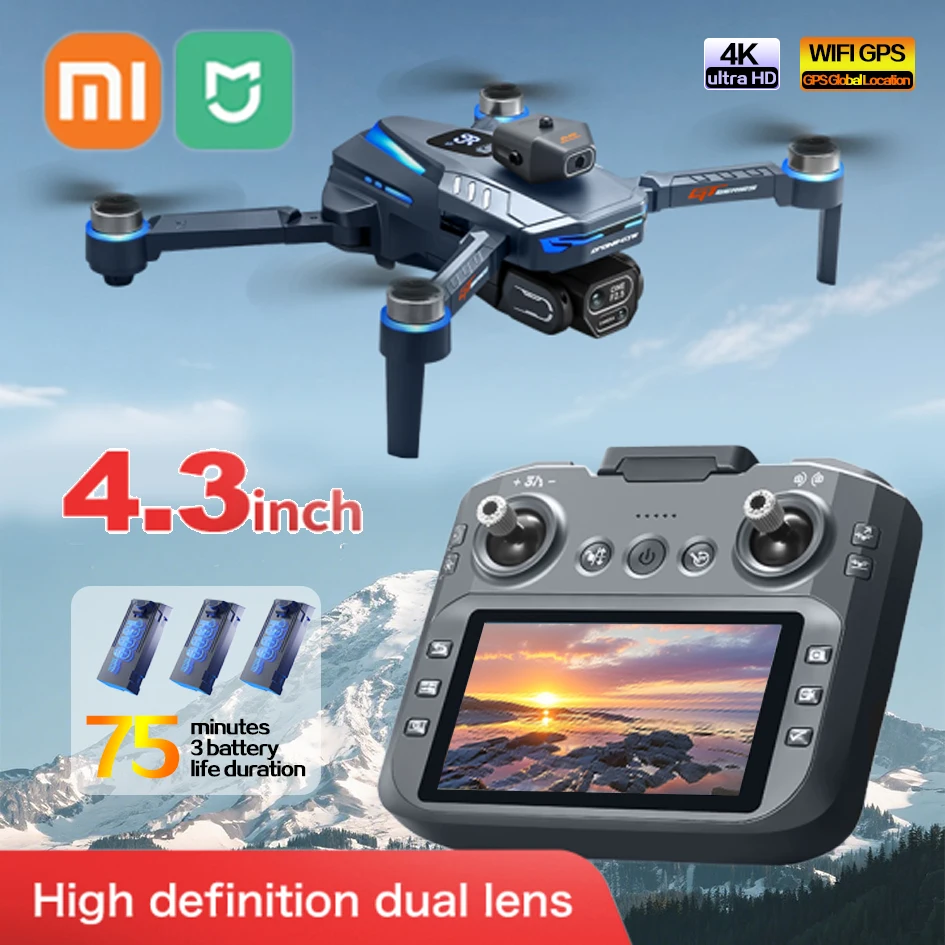 

Xiaomi GT8 drone 8K HD dual camera aerial photography obstacle avoidance with large screen brushless four-axis aircraft drone to