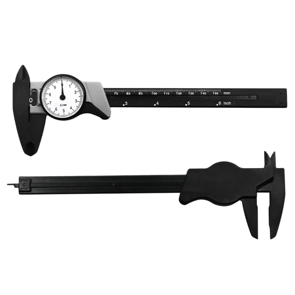 

Plastic Dial Caliper 0-150Mm Double Scale Reading Accurate Depth Step Measuring High Precision Gauge
