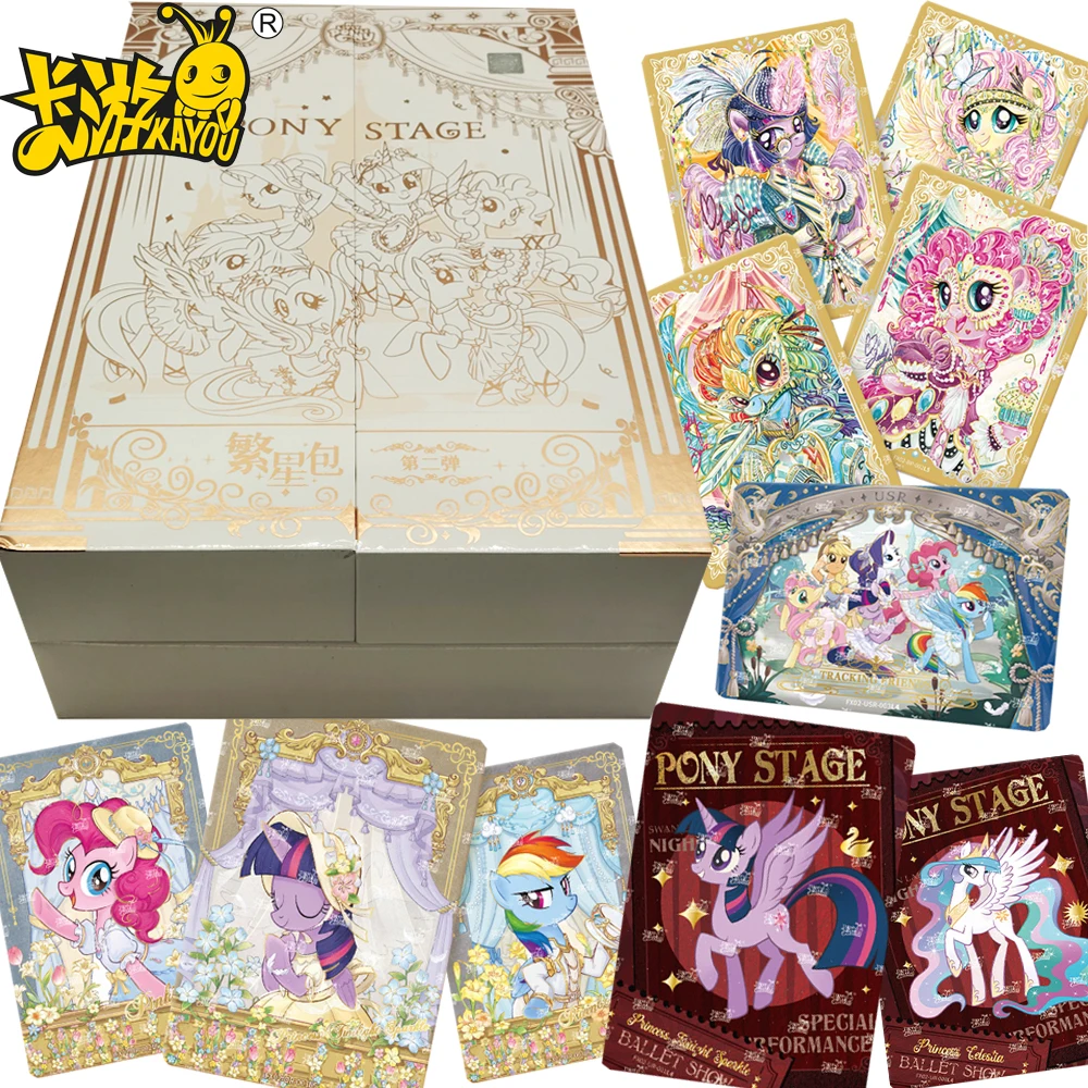 

Genuine KAYOU My Little Pony Collection Cards Popular Cartoon Figure Exquisite Art Ballet Theme Elegant Character Cards Gift Box