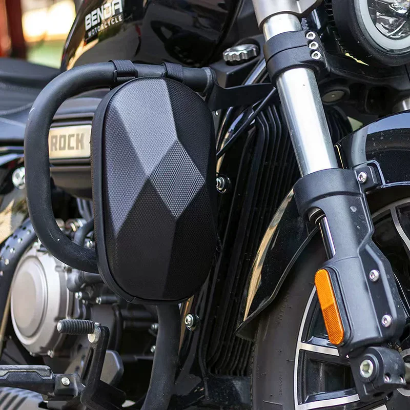 Motorcycle Side Box Frame Bag, Motorcycle Front Hanging Bag Hard Shell Bag, Waterproof   Tool Side Bag, Guard Bar Bag