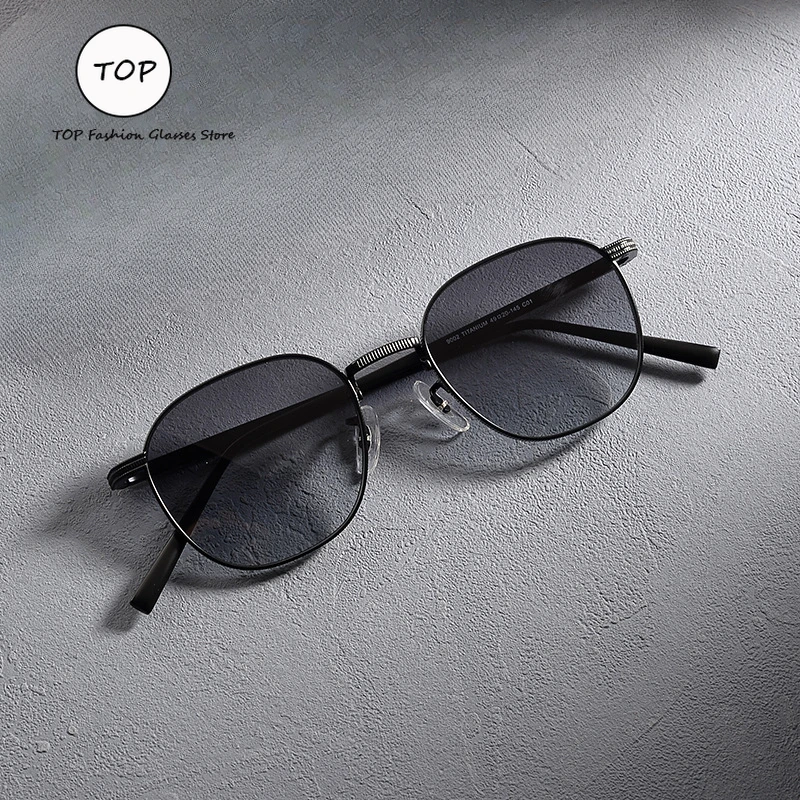 

Outdoor Cycling Men's Sunglasses UV400 Retro Square Frame Can Be Matched with A Number of Myopia Pure Titanium Sunglasses