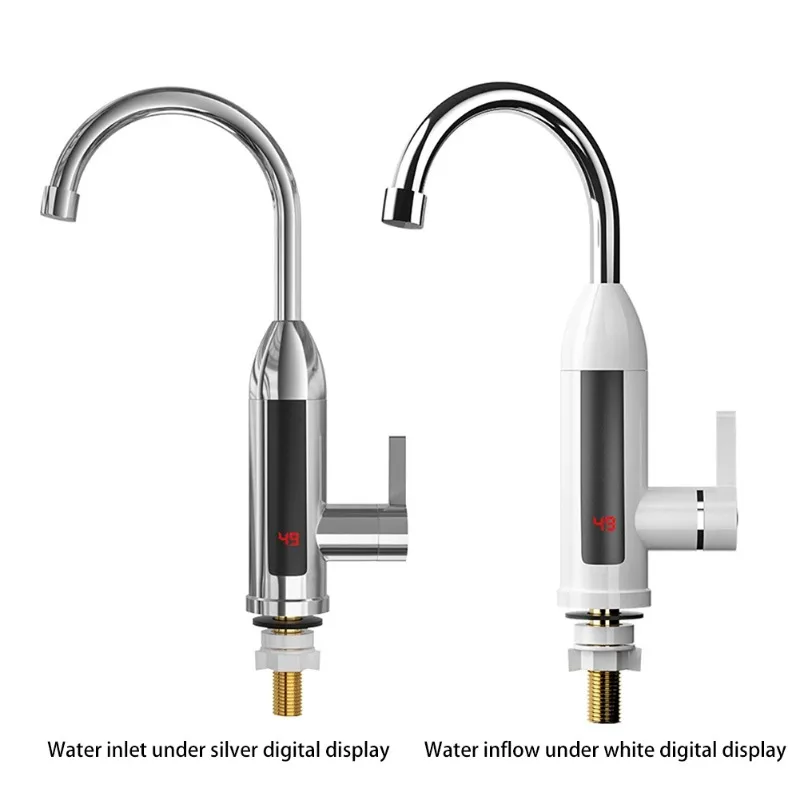 3000W Tankless Heating Faucet 360 Degree Adjustable Electric Hot Water Heater Faucet Fast Heating Tap Kitchen Supplies