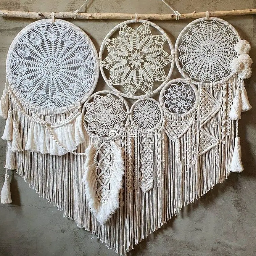 

Nordic tapestries, dream catcher nets, handmade weaving decorations, homestay wedding decorations, Bohemian wall decorations, be