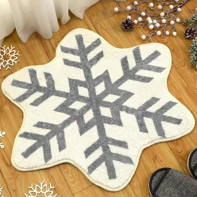 

Современный круглый ковер с нерегулярным узором снежинки, мягкий нескользящий декор для гостиной, ковер для спальни, легко чистящийся коврик для стула для отдыха