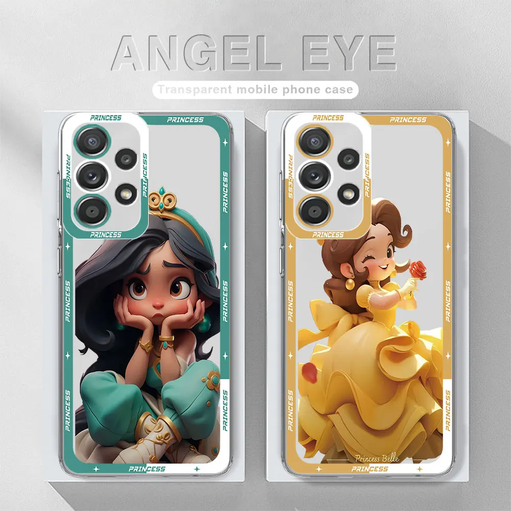 

Case For Samsung Galaxy A54 A14 A52 A53 A12 A13 A34 A23 A33 A50 A21s A71 A32 A51 Angel Eye Phone Cover Princess Bella Disney