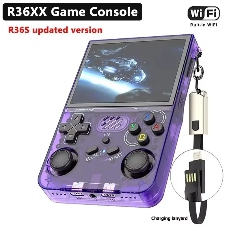 

R36XX Retro Handheld Video Game Console Linux System 3.5 Inch IPS Screen 64GB/128GB Game Player R36S Updated Version Child Gift