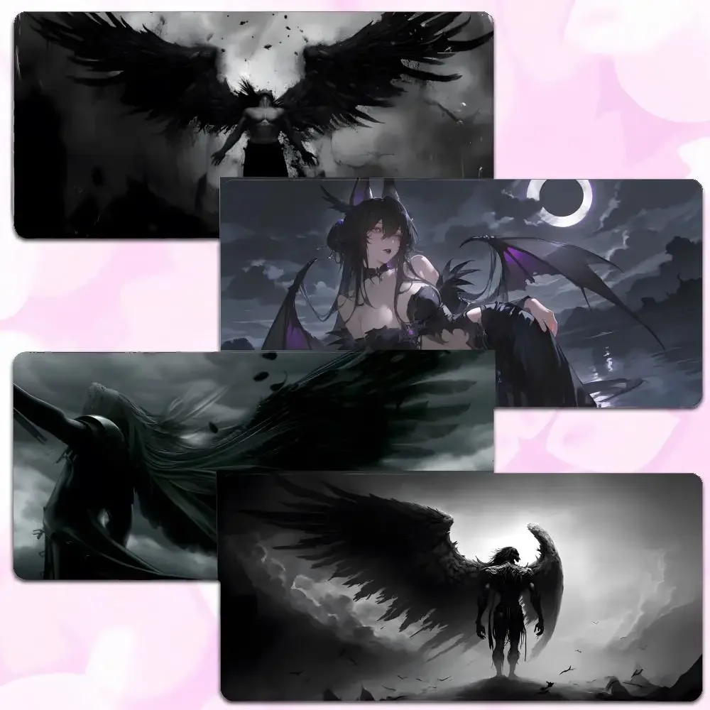 Fallen Angel darkangel gothic Mouse Pad Thick Lock Edge Gaming Desk Mat Large Size PC Mouse Pad Home decor