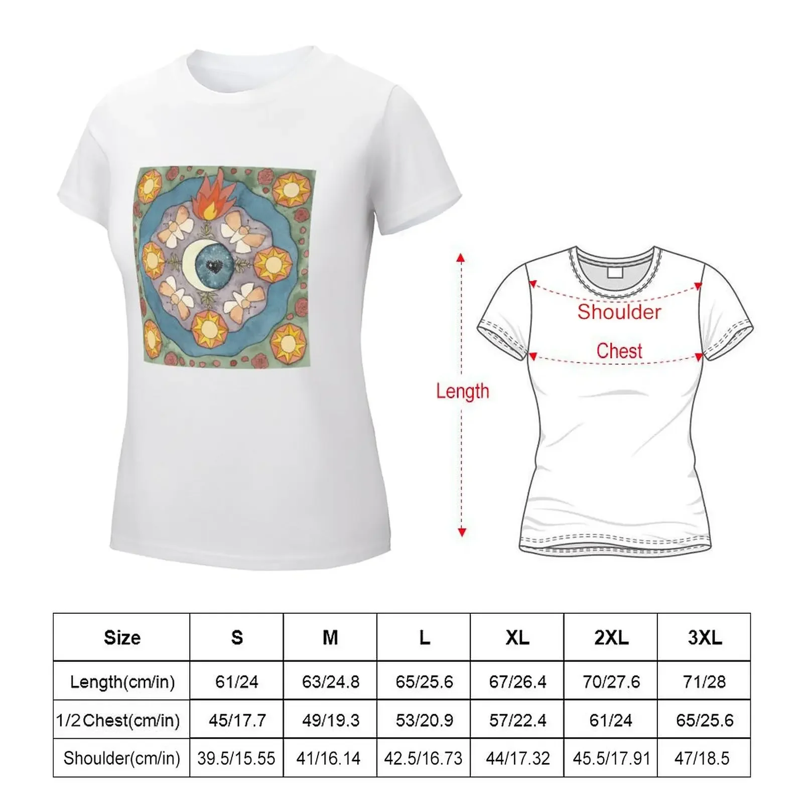 Cosmia - Joanna Newsom Inspired Painting T-shirt oversized summer tops T-shirt Women