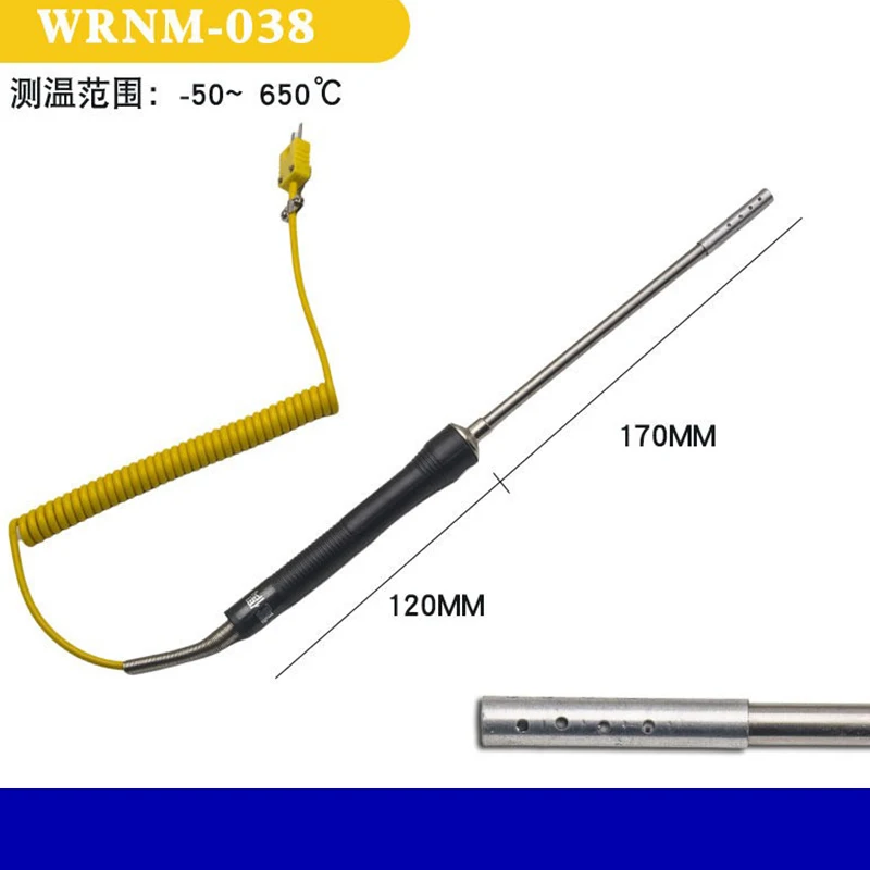 � K-Typ Handheld-Oberflächen-Thermoelement-Sonde Hochtemperatur-Thermoelement-Temperatursensor Thermoelement WRNM-020 WRNM-038 WRNM-39 – Detail 6