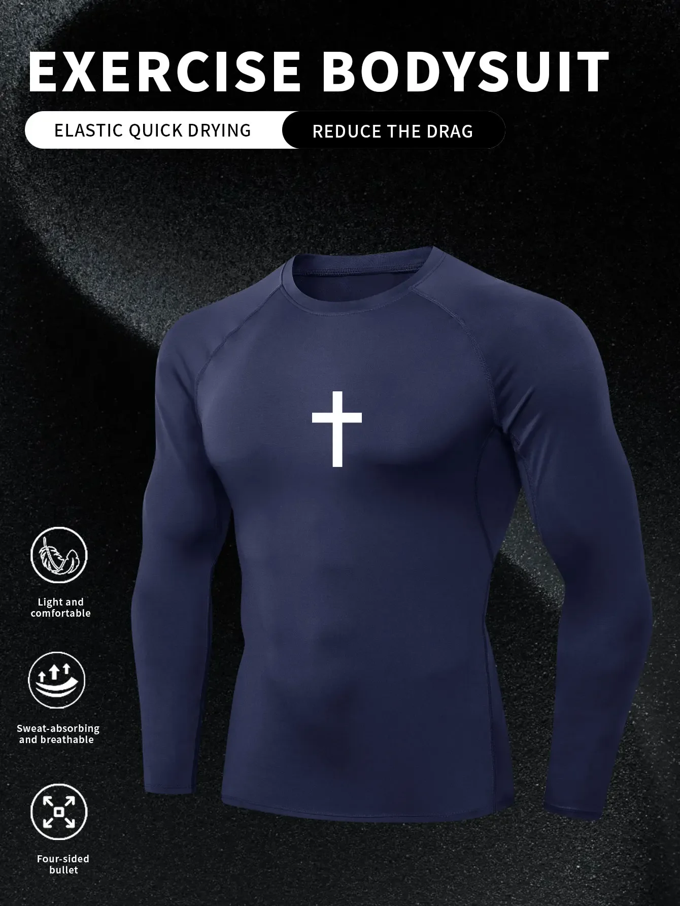 تي شيرت مطبوع بأكمام طويلة ثنائي الأبعاد، ملابس رياضية ضيقة للتدريب على كرة السلة للخريف والشتاء #4