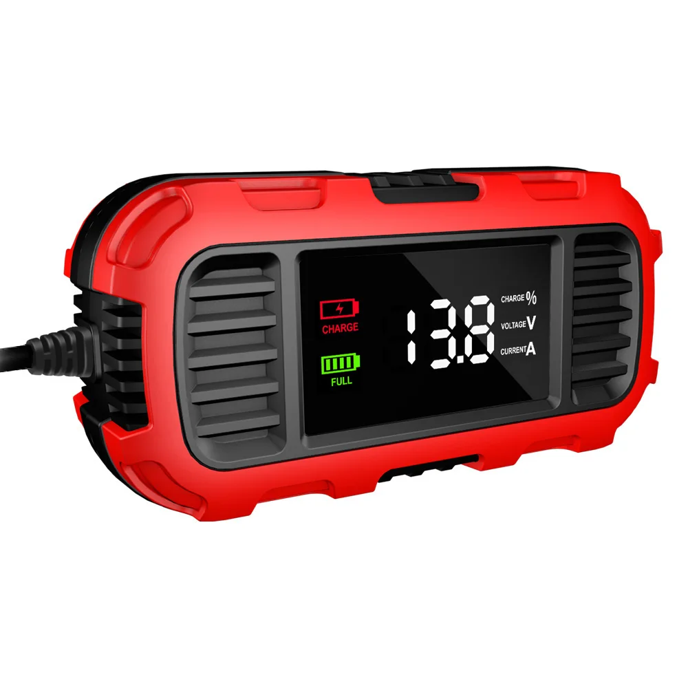 Intelligentes Batterieladegerät, digitales Batterie-Wartungsgerät für Blei-Säure-Batterien, zum Laden von Auto-, Motorrad- und Rollerbatterien – Detail 12