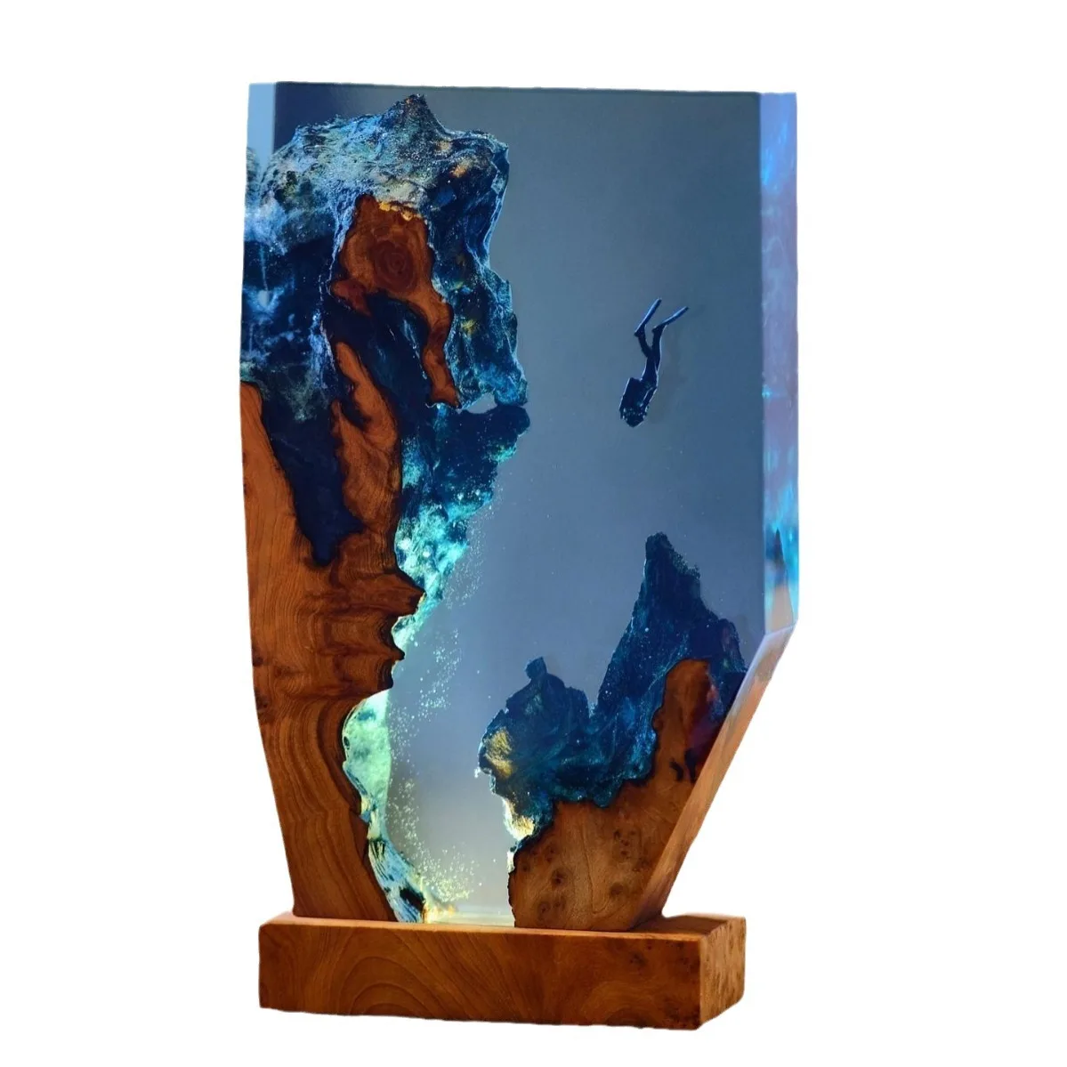 

Diver, deep sea, exploration, personalized, epoxy wood, spring, decoration, gift