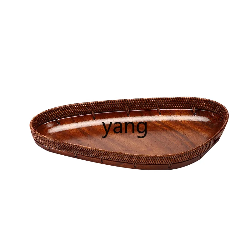 

LMM black walnut fruit plate, refreshment plate, dried fruit basin, creative desktop storage basket, solid wood