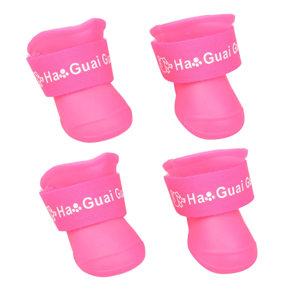 

Pet Shoes PVC Candy Color Rubber Rain Boot for Dog Non-toxic Flexible Puppy Waterproof Anti-skid Easy Wear Dog Shoes