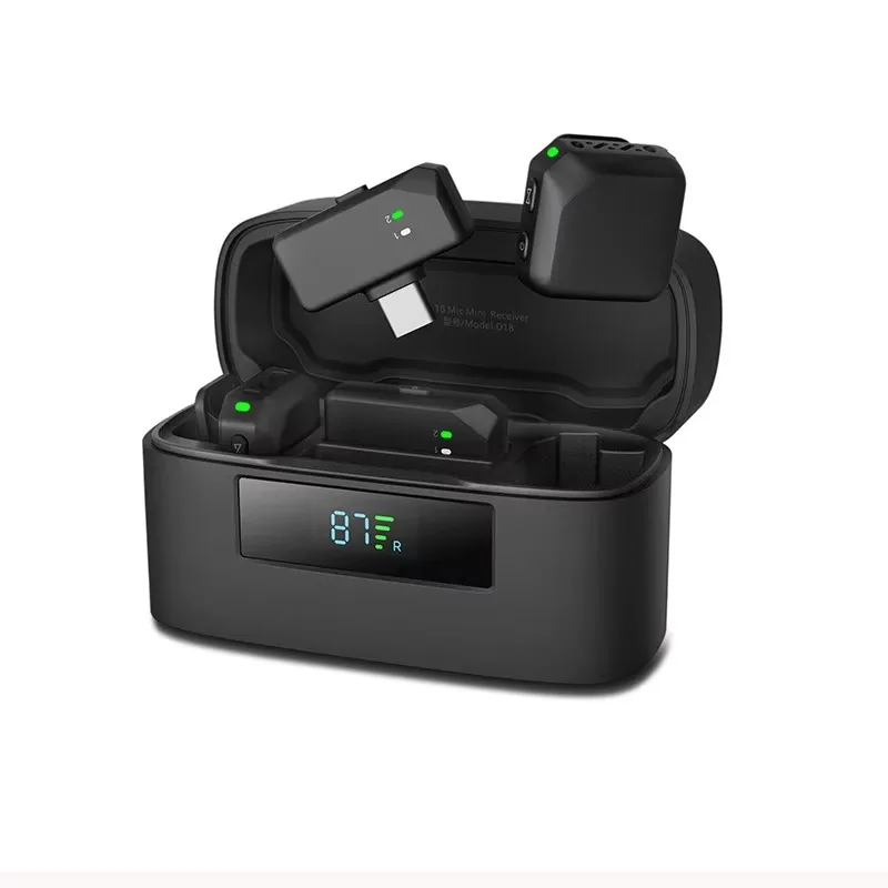 

Беспроводной петличный микрофон с ИИ-шумоподавлением для профессиональной двойной записи видеоинтервью, подкастов, студийных и прямых трансляций