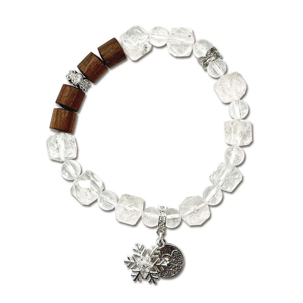 Jiqi (Extreme Qi) - 24 términos solares (nieve menor) Pulsera de piedra de cristal de roca