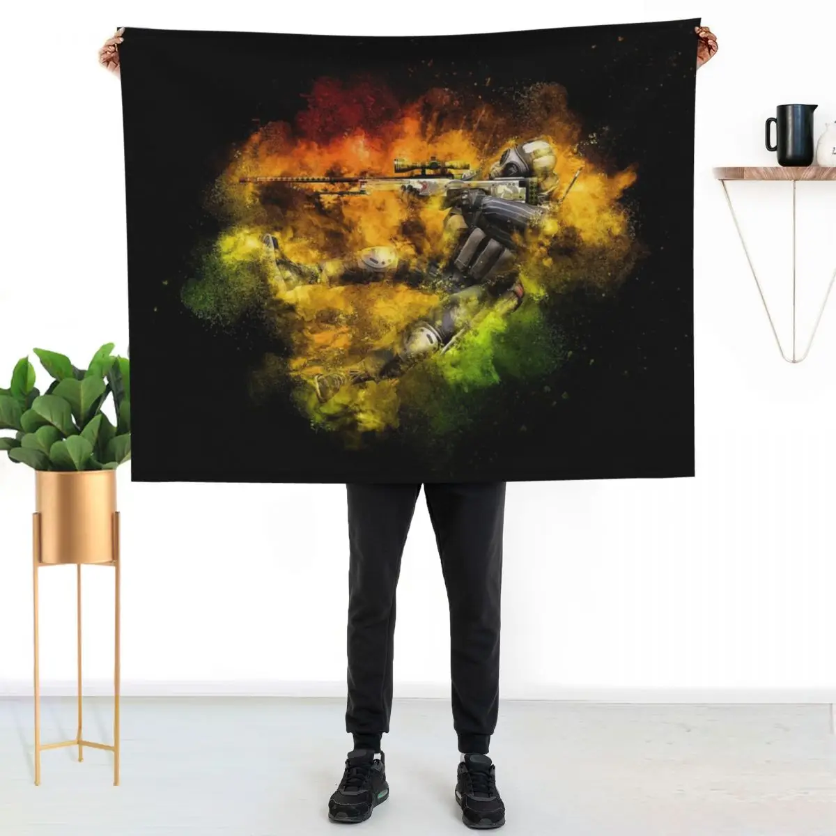 Counter Strike Global Offensive Throw Blanket warm for winter wednesday Weighted sofa bed Soft Plaid warm winter Blankets