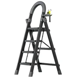 Ladder  Folding Indoor Herringbone Four or Five Steps Pedal Telescopic Multi-function Thickened Anti-skid Handrail Ladder