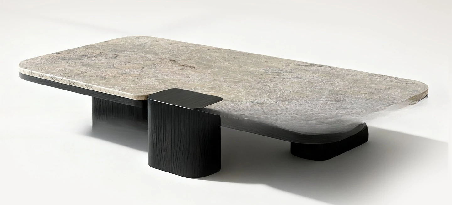 

Minimalist natural marble coffee table living room home high-end rectangle