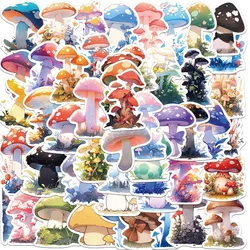 10/50pcs Ins Style Cute Mushroom Stickers Aesthetic Graffiti Decals DIY Scrapbook Luggage Fridge Laptop Phone Sticker Toy