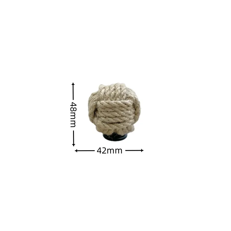 Creative rope material single-hole furniture handles spherical kitchen cabinet handles Home decoration hardware