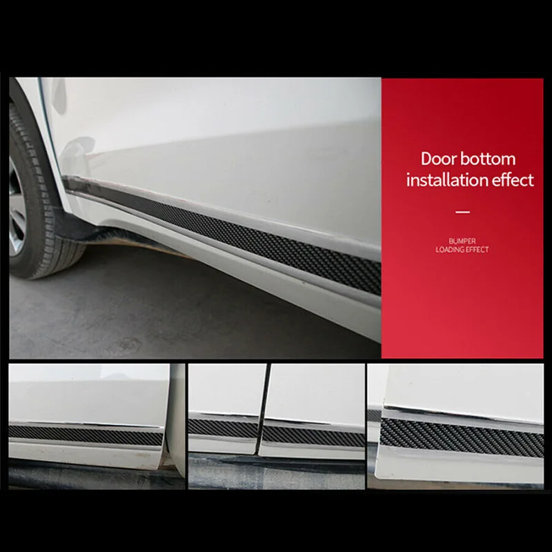 Parts Carbon Fiber Door Protector Guard 5CM*1M Car Roll Pattern Silver Anti-scratch Useful Accessories for durable