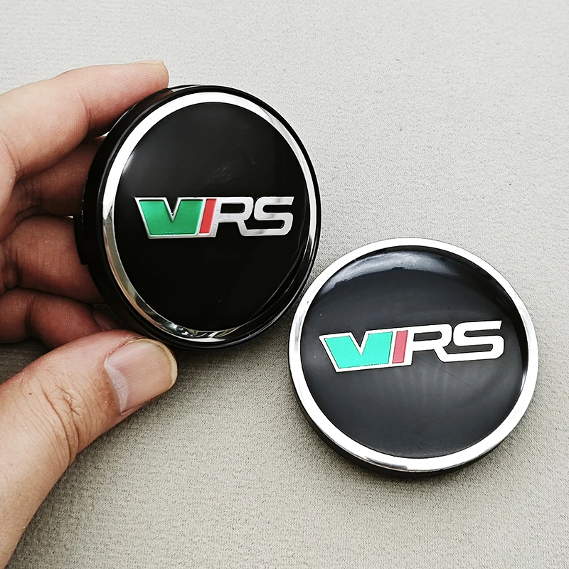 4 Stück 56mm 60mm Logo VRS Emblem Felgenabdeckungen Radnabenkappen für Octavia Fabia Kamiq Kapoq Kodiaq Rapid SCALA – Detail 3