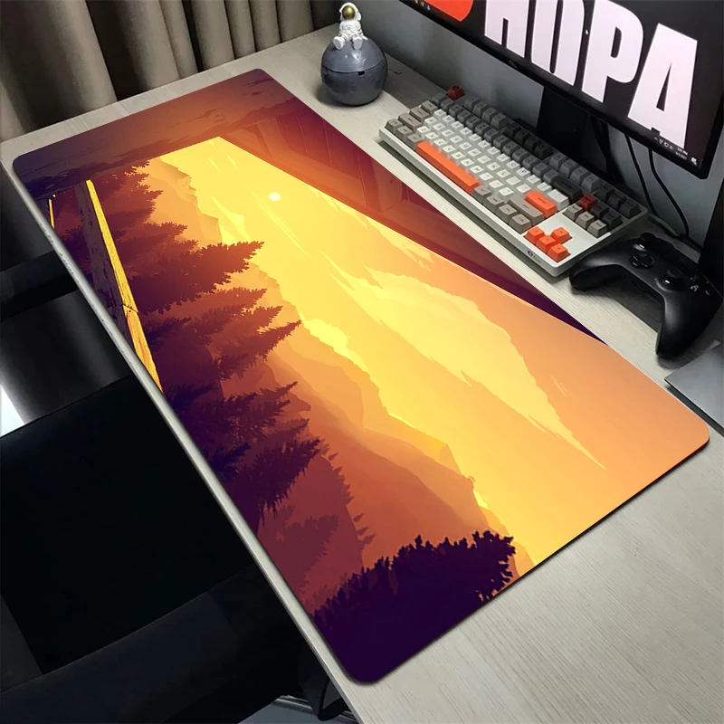 

Deep Forest Firewatch Large Mouse Pad Gaming Accessories Computer Mousepad Keyboard For Computers Desk Pad Anti-slip Table Mat