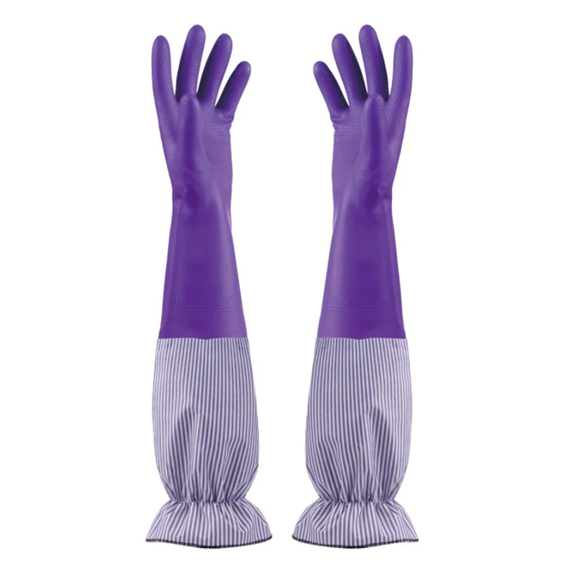 Household Gloves Latex Free Cleaning Gloves Long Cuff,Cotton Lining,Kitchen Gloves 2 Pairs For Cleaning Washing Working