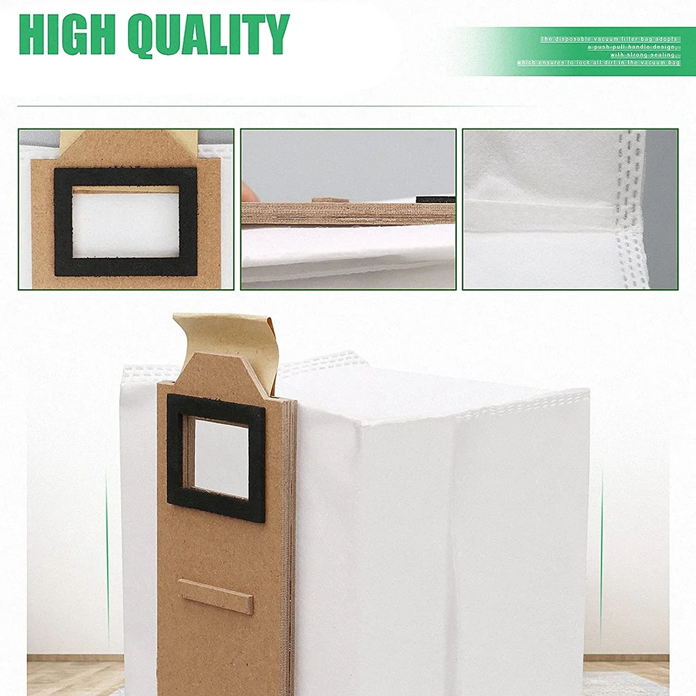 AC66 12 Pack Vacuum Bags Replacement for Roborock S7 T7S T7S Plus Dust Bag Vacuum Cleaner Accessories Spare Parts view 3