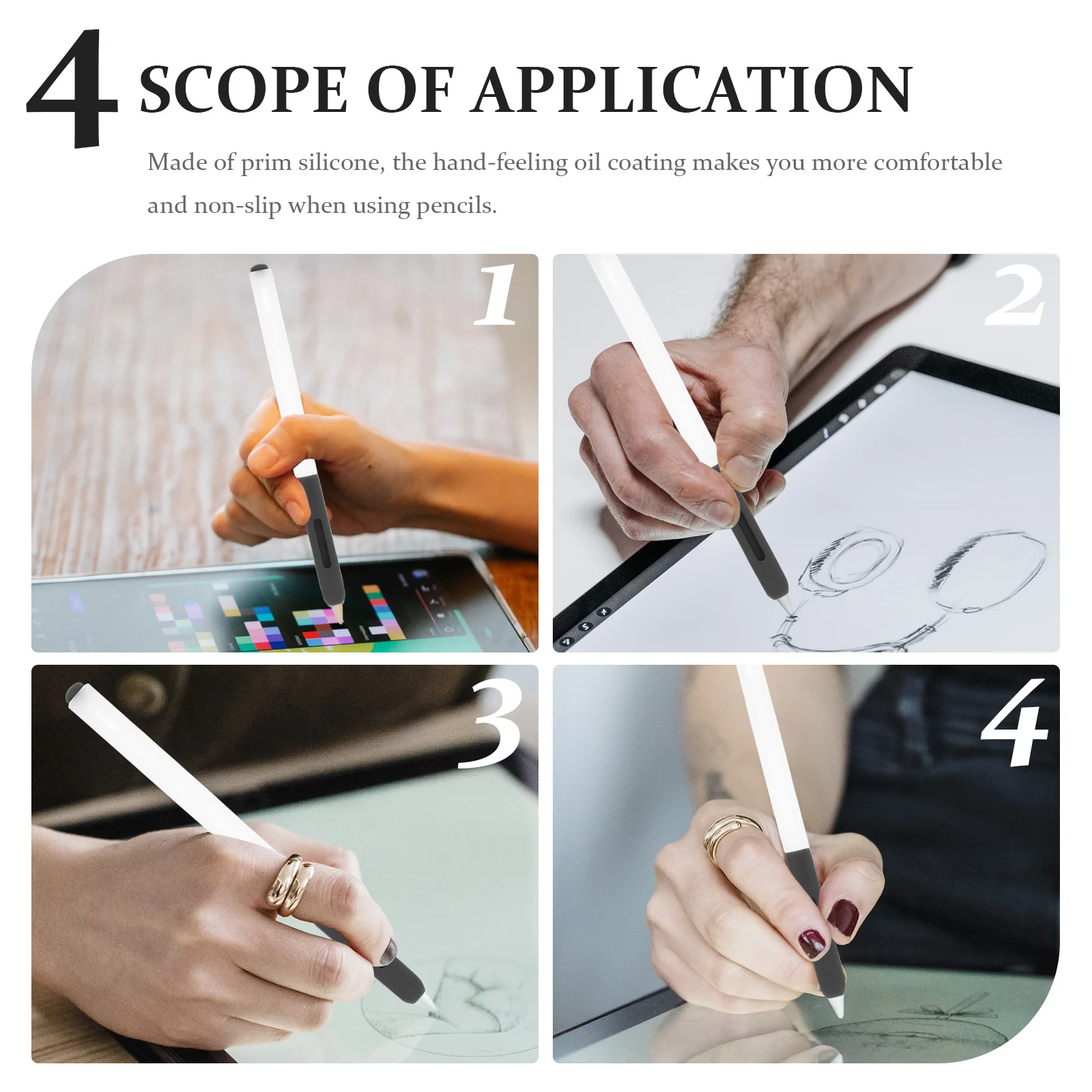 

Силиконовый чехол для карандашей, полупрозрачный мягкий удобный защитный чехол, нескользящий чехол против падения для карандаша 2, чехол для стилуса