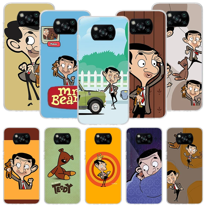 Mr B-Bean Cartoon Phone Case For Xiaomi Poco X7 X6 X5 X4 X3 Nfc F5 F6 Pro F3 F4 Gt M5S M4 M3 X7Pro Art Soft Coque Cover