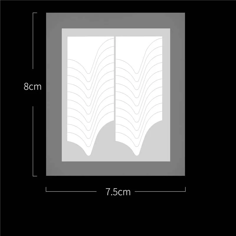 ملصقات بيضاء ذاتية اللصق لفن الأظافر الفرنسية ، 18 قطعة ، شريط ، نصائح ، أدلة ، تصنعها بنفسك ، ديكور ، أدوات استنسل ، طرف هامش