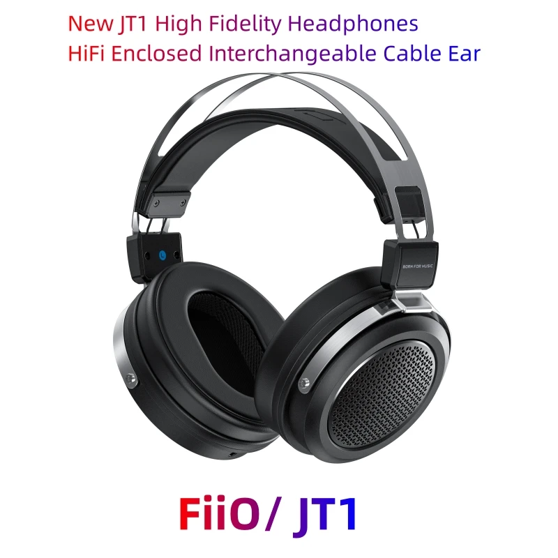 

New JT1 High Fidelity Headphones HiFi Enclosed Interchangeable Cable Earphones