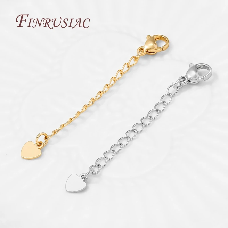 

18K Gold Plated Extension Chain with Clasp For Jewelry,Brass Extension Tail Chain,DIY Bracelets/Necklace Making Accessories