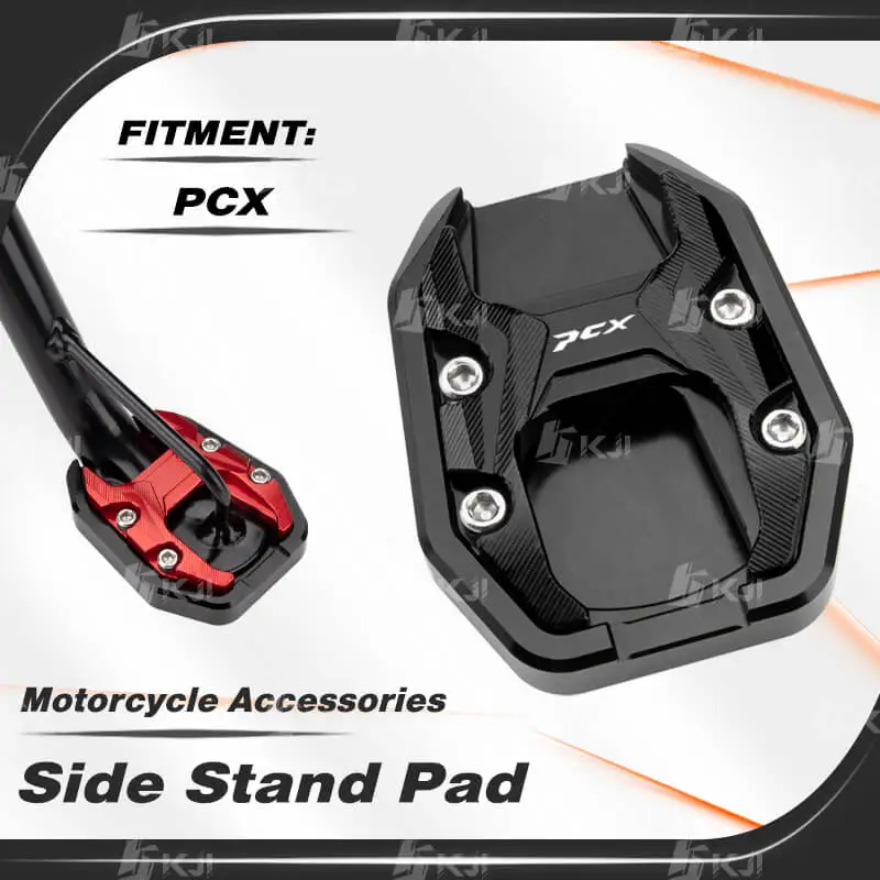 For Honda PCX 160/150/125 2010-Present Modified Side Stand Support Single Kick Stand Foot Extender Shoe Enlarger Pad Accessories