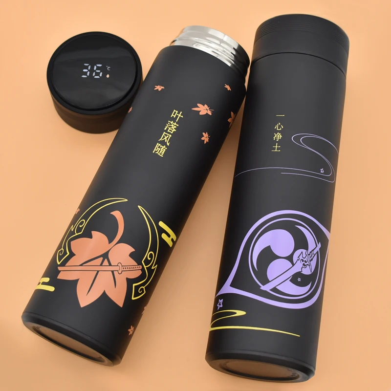 

Anime Cosplay Game Genshin Impact LED Digital Water Cup Dottore Pantalone Tartaglia 304 Thermos Halloween 2023 Xmas Gift 500ML