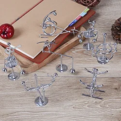 Metal Balance Ball Ornament Newton Pendulum Iron Man Cradle Creative Balance Crafts Tumbler Kids Desk Toy Home Decora Accessorie