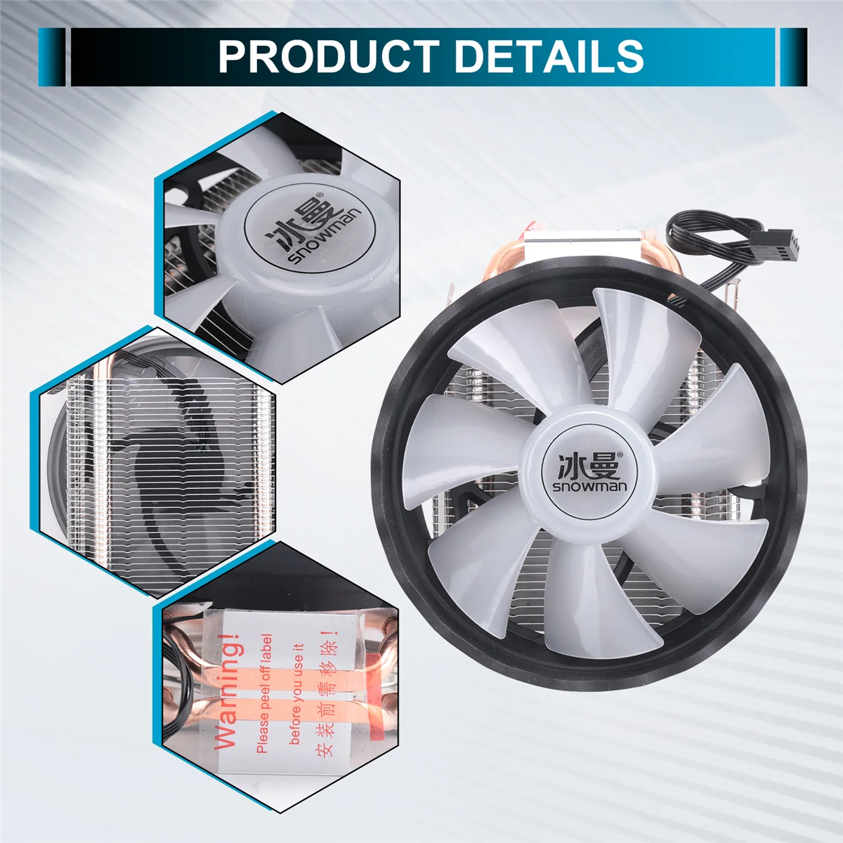 

A56XQ SNOWMAN X200 CPU Cooler 2 Heat Pipes 120mm Silent Fan 4Pin PWM PC Cooler for Intel LGA2011 AMD CPU Cooling Fan