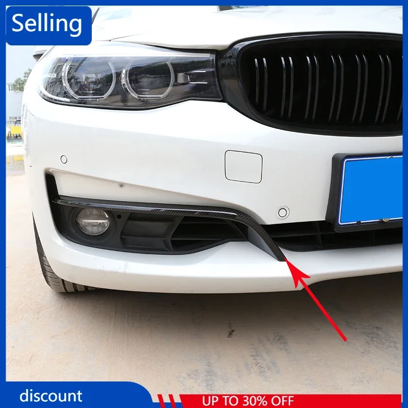 

For BMW 3 Series GT Gran Turismo F34 2013-2017 Car Accessories Carbon Fiber 2 Pcs ABS Front Fog Lamp Strips Trim fast ship