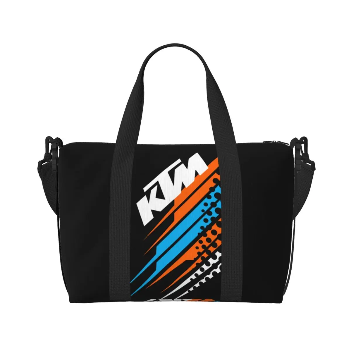 Custom Motocross Ready To Race Beach Tote Bag for Women Motorcycle Rider Racing Sport Large Compartment Gym Beach Travel Bags